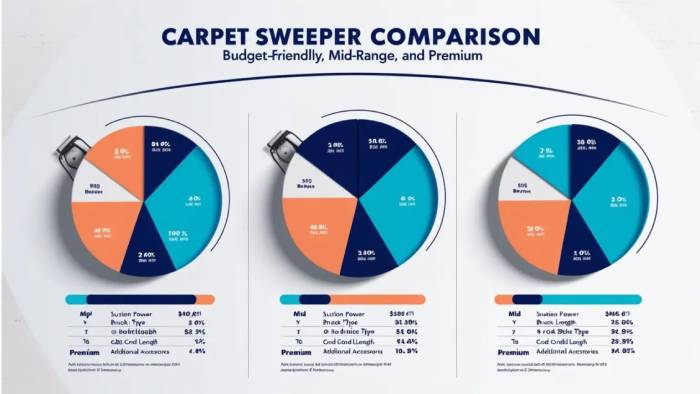 Side-by-side comparison of various carpet sweepers, highlighting differences in design, performance, and cleaning efficiency