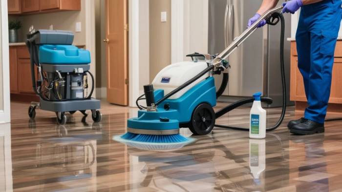 Person following a regular cleaning routine, dusting furniture and wiping surfaces to maintain a tidy home