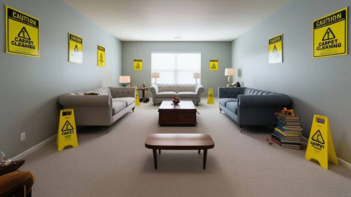 A person efficiently cleaning a carpet using proper tools and techniques, highlighting tips for a successful and effective cleaning experience