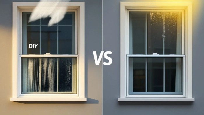 Summary of window cleaning squeegee best practices showing streak-free, sparkling windows after proper techniques